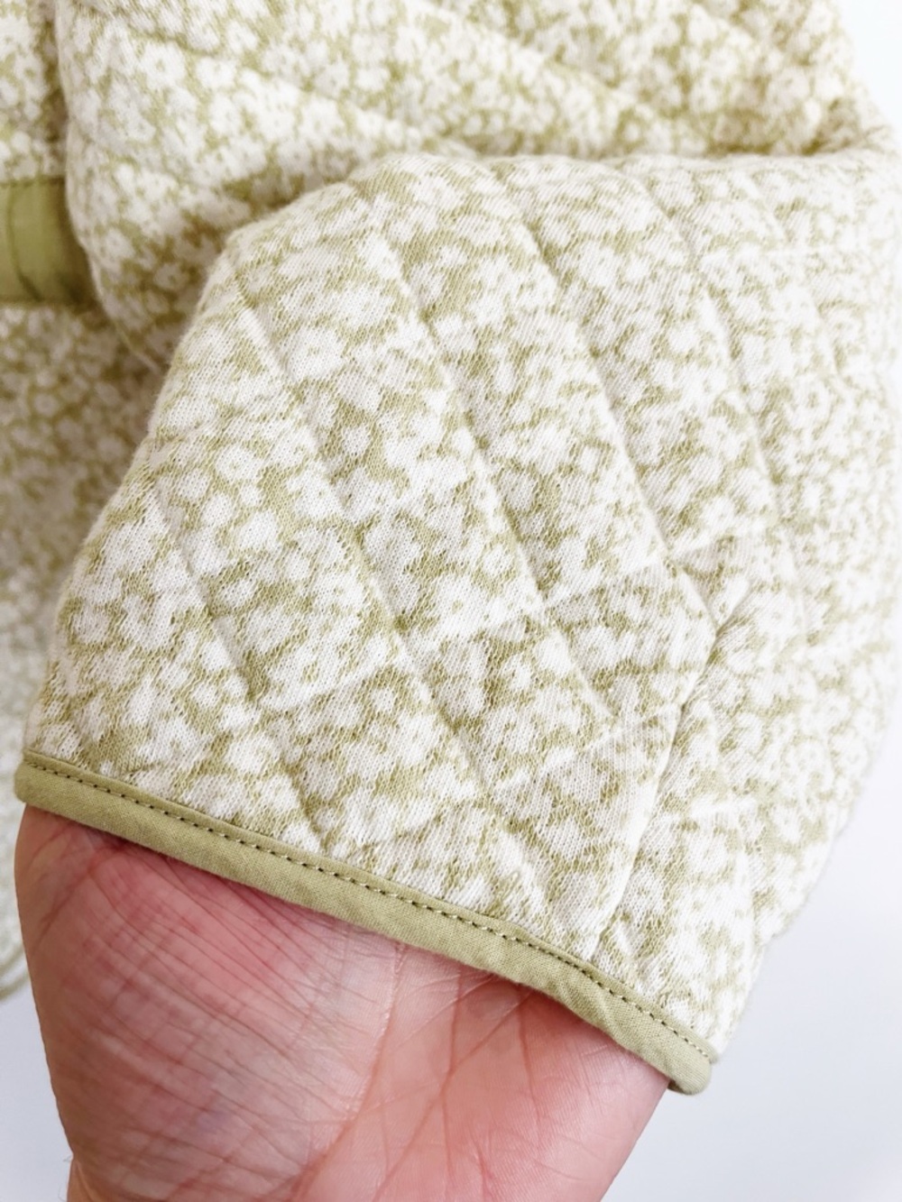 BOGO! Madewell Quilted Jacquard Jacket in Daisy Blooms Green Size Medium - Picture 9 of 11